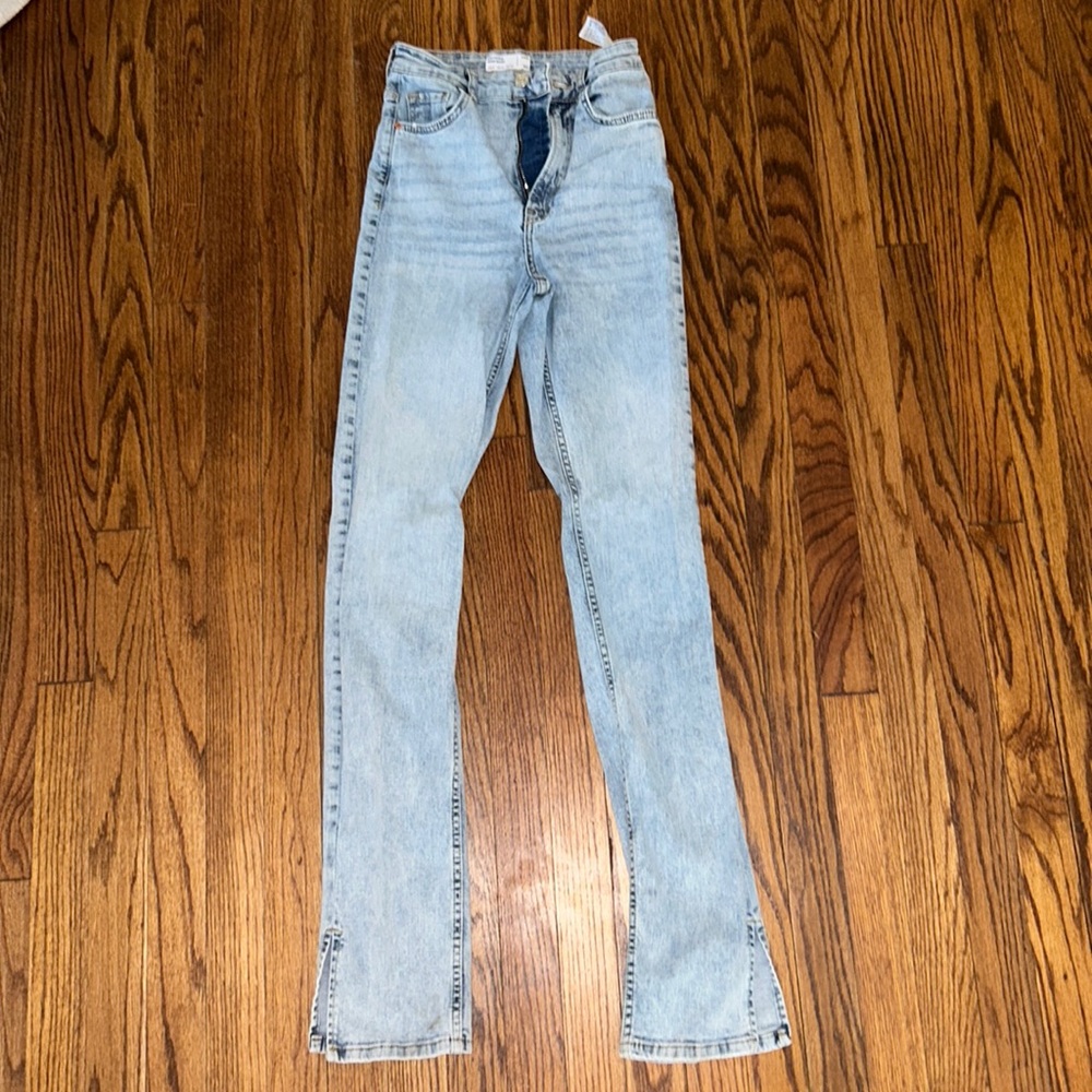 Bershka Slim Fit Slit Jeans